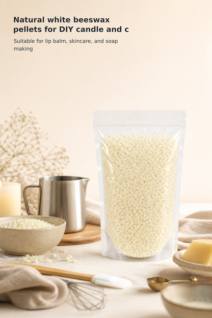 1 lb Natural White Beeswax Pellets