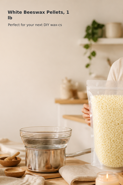 1 lb Natural White Beeswax Pellets